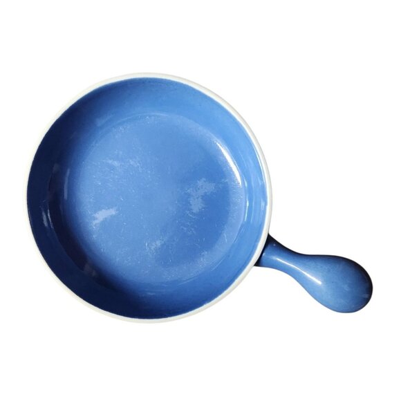 Vintage Gefyr Small Pan Blue Porcelain by Stig Lindberg Sweden Mid Century - Picture 6 of 7